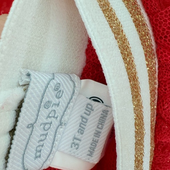 Mud Pie White and Gold Baby Shoes - Picture 3 of 3
